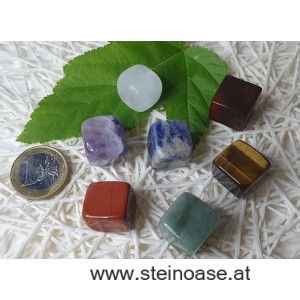 7 Chakra Set Steine Würfel